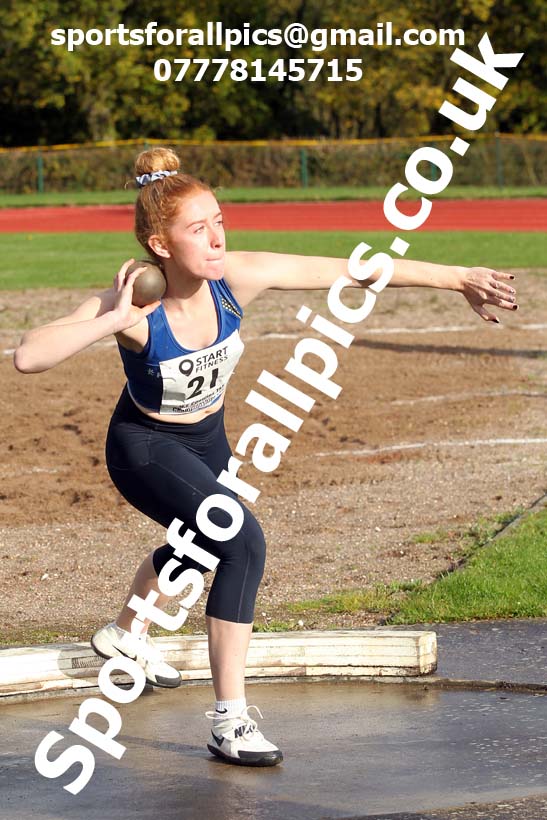 Shot putt, NECAA Open Meeting, Morpeth, Sunday, October 18th. David T. Hewitson/Sports for All Pics